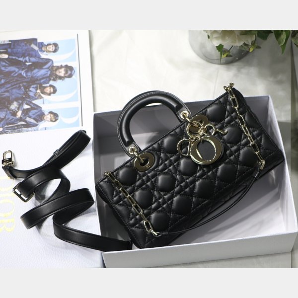 Lady Dior Cannage Tech Nero/Nero
